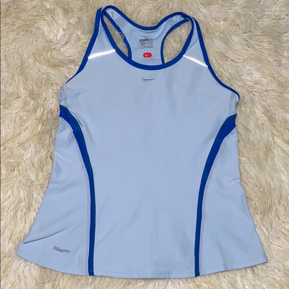 Blue Nike work out top